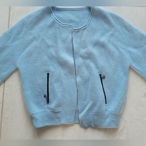 Gorgeous and unique wool cropped cardigan- 100% mink